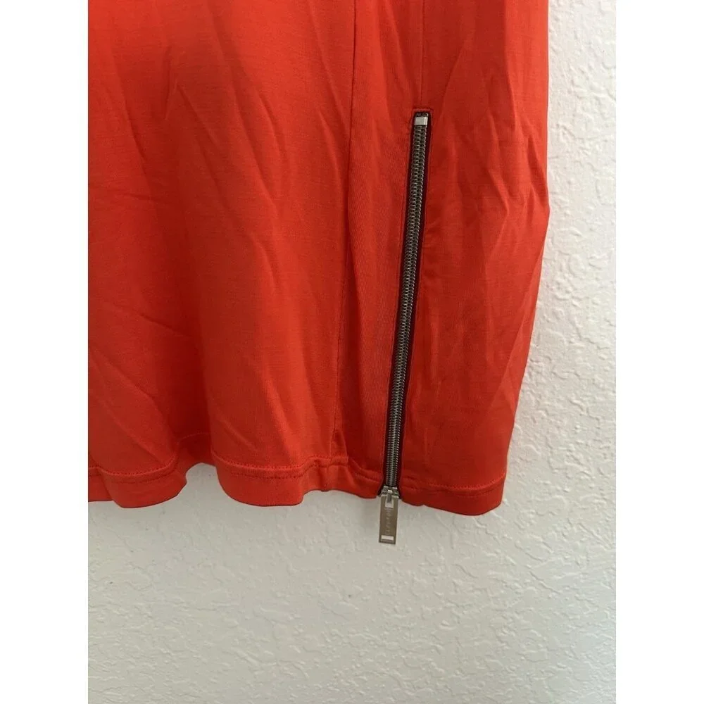 Fiorucci Bodycon Dress Turtleneck Long Sleeve Mini Dress Red Size EU 40 US 6 NWT